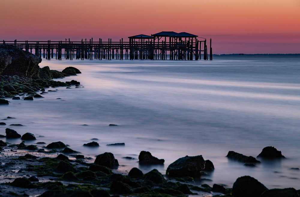 Serenity in Motion – Cape Fear Sunrise | Long Exposure Coastal Print for Sale