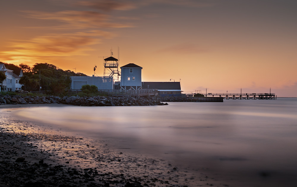 River Pilots Tower at Sunrise | Southport NC Coastal Photography Print