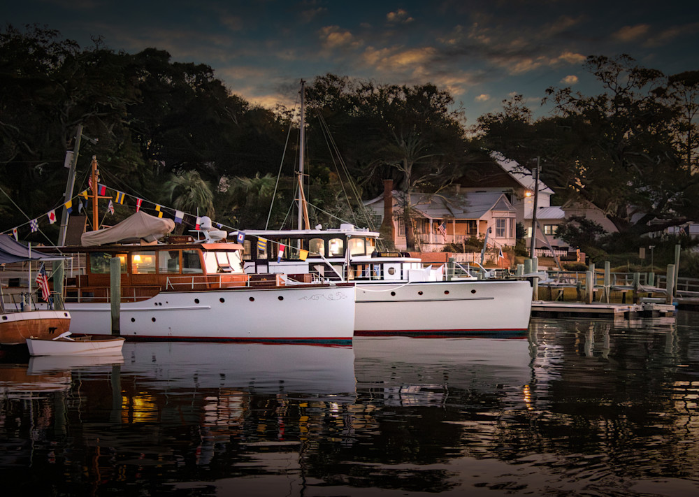 Sunrise Serenity at Southport Yacht Basin | Fine Art Photograph Print for Sale
