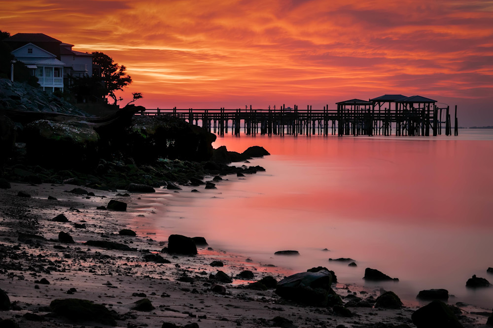 Pre-Sunrise Glow on the Cape Fear River | Southport NC Coastal Fine Art Photography