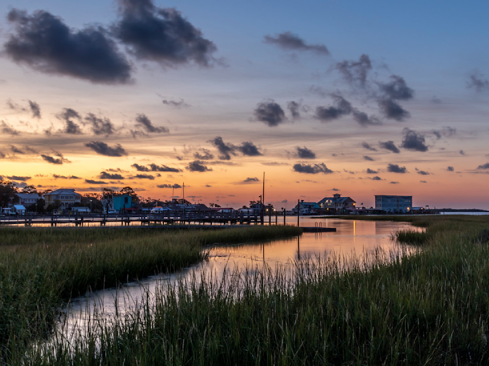 Southport Inner Harbor Golden Hour | Intracoastal Waterway Sunrise Fine Art Print