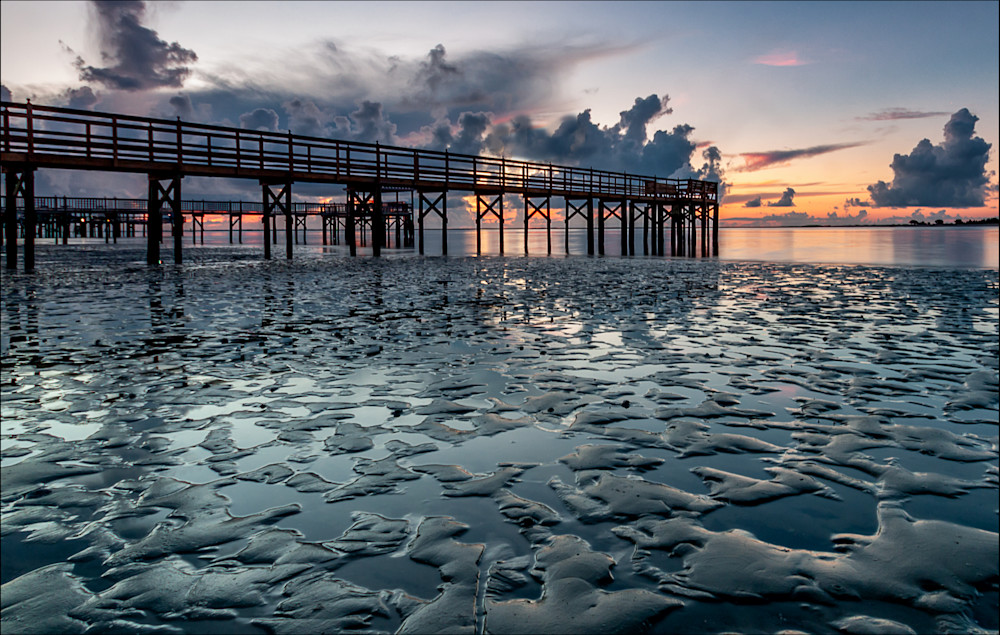 Blue Hour Serenity – Cape Fear River Sunrise in Southport NC coastal fine art photography print by 910Photography