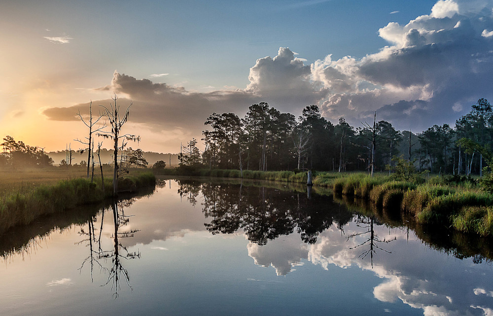 Morning Reflections: Sunrise on Town Creek – Nautical Wall Art & Coastal Home Décor