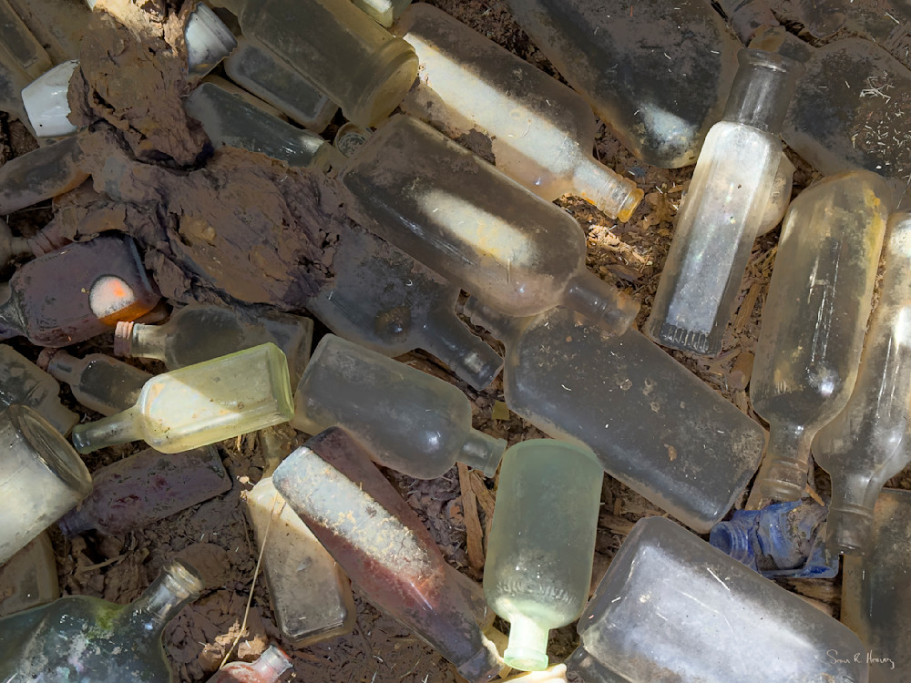 Bottles In The Dust Photography Art | Sean R. Heavey