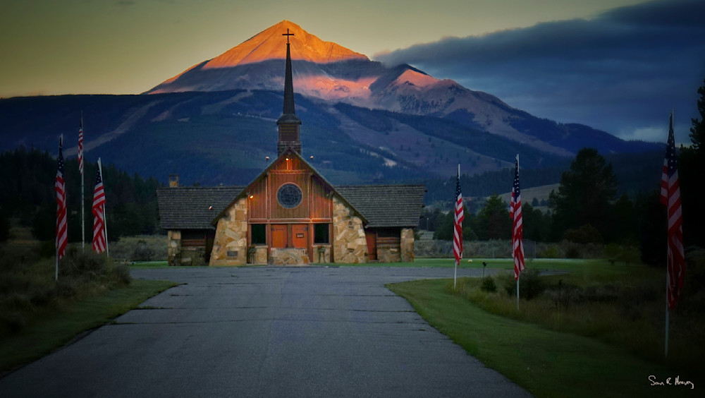 Soldier Chapel with Lone Mountain