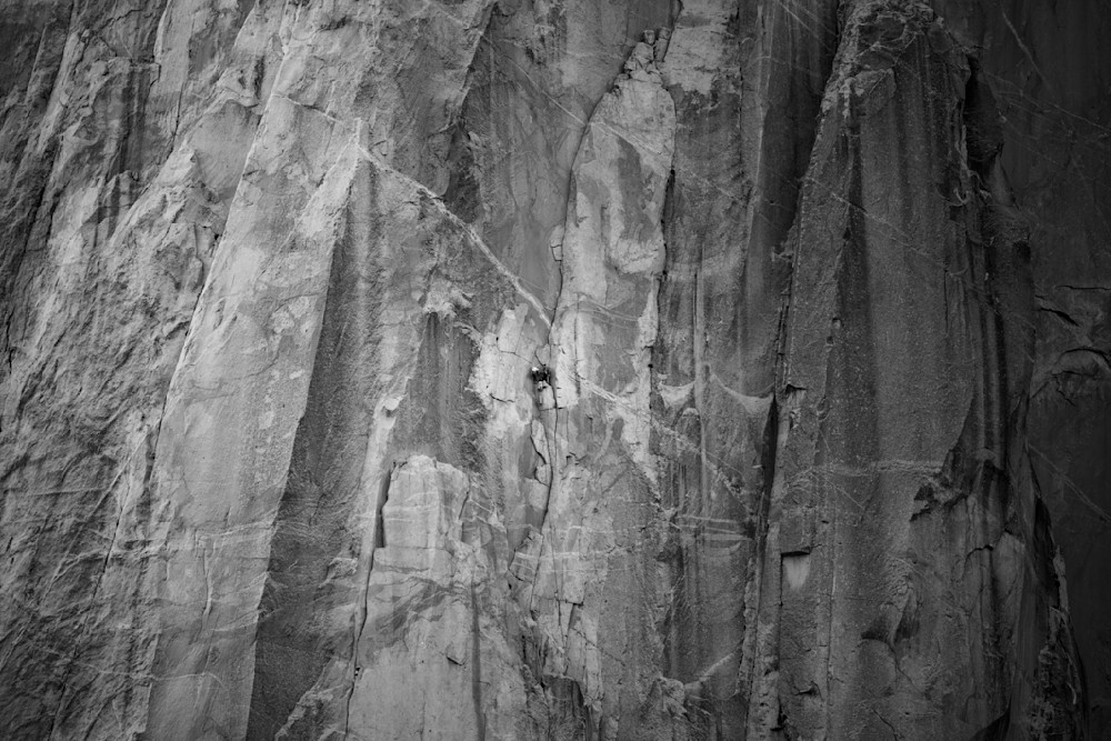 Granite Textures and Climbers - Yosemite Valley
