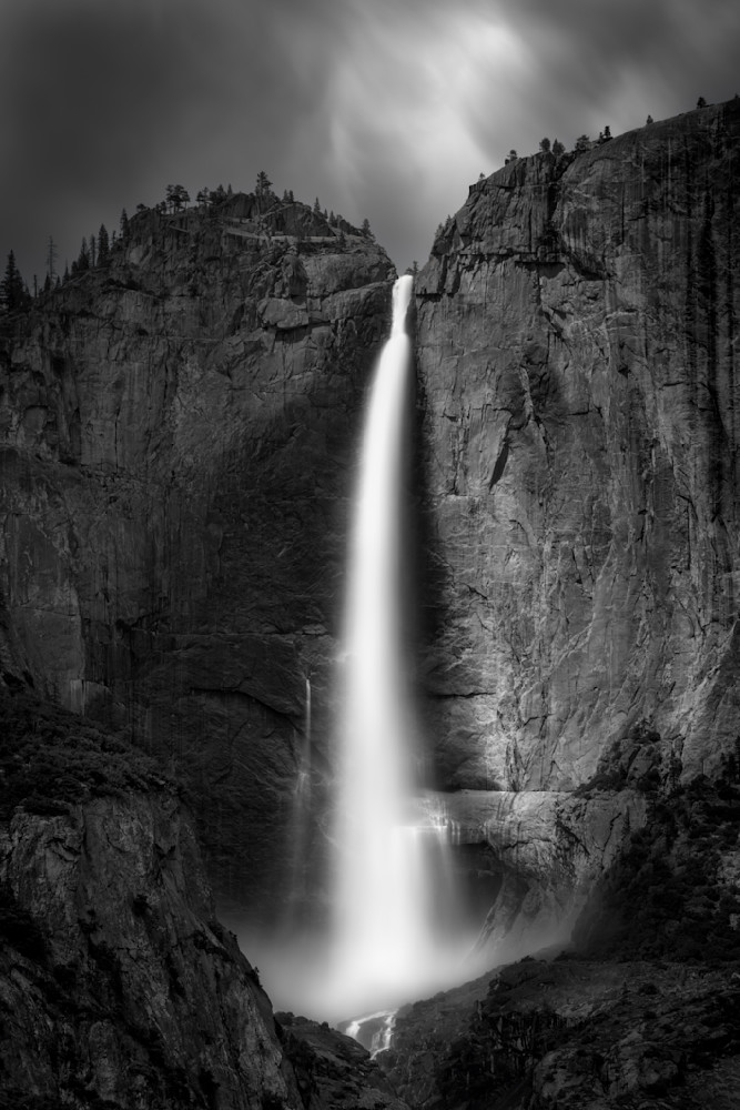 B&W Upper Yosemite Fall - Yosemite Valley