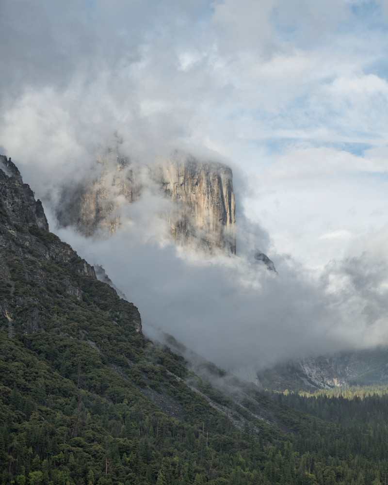 Sunlit Peak of El Capitan - Yosemite Valley