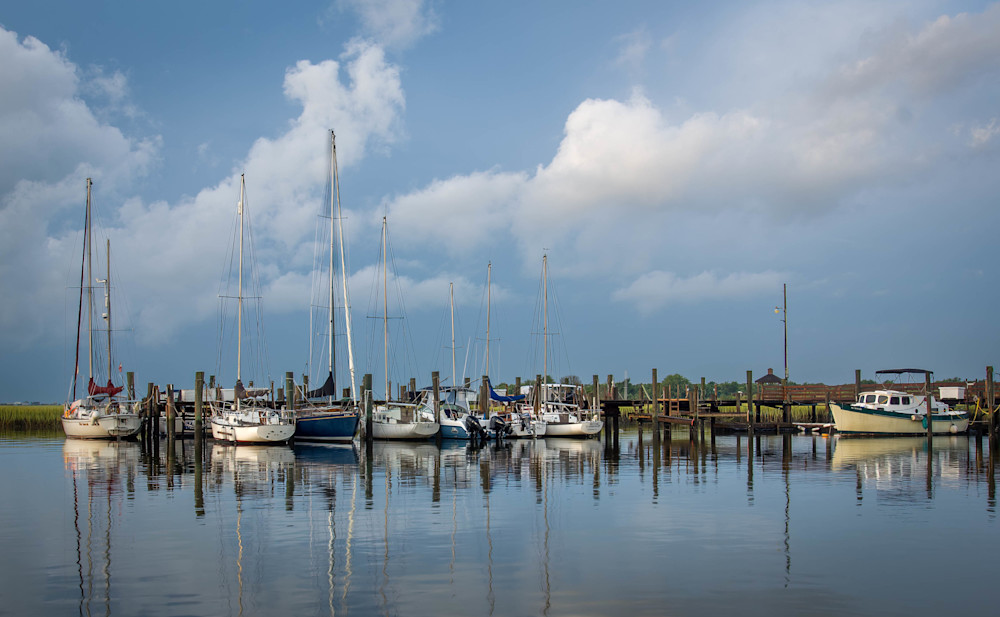 Reflections on a Calm Morning – Southport Yacht Basin Tranquility | 910Photography