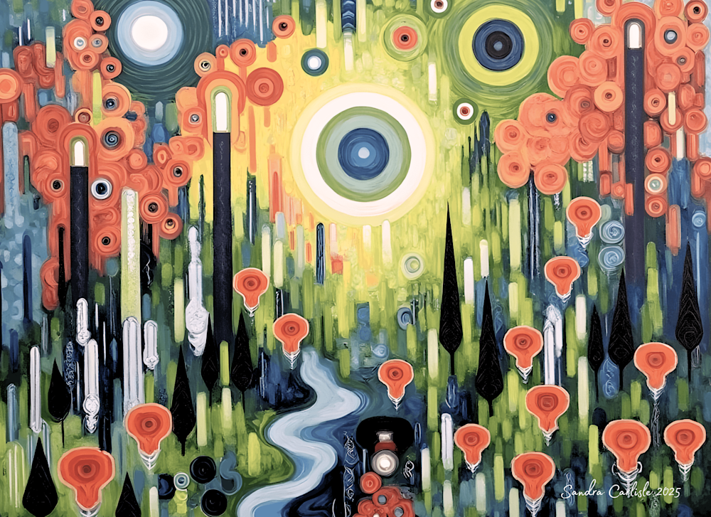 The Creek Revised (55 X 40 In) Art | Sandra Carlisle Art