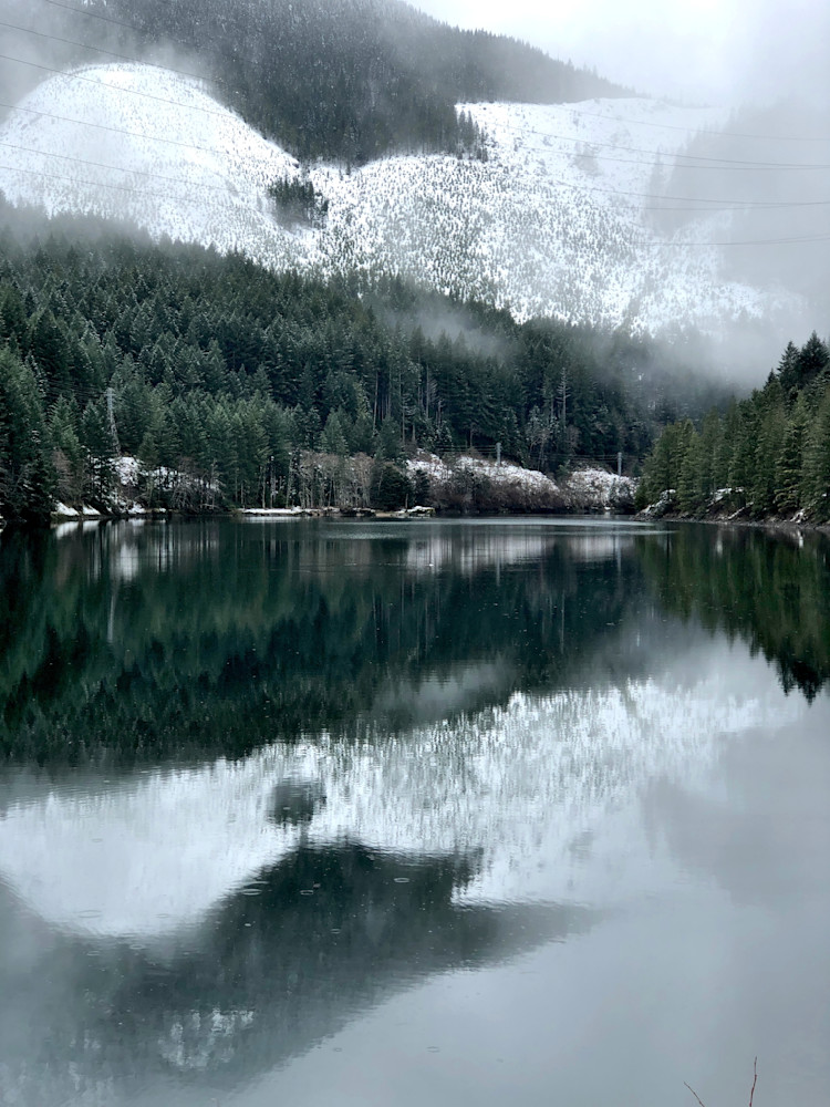 Dark Reflections Of Detroit Lake In Winter Photography Art | InYourBackyard