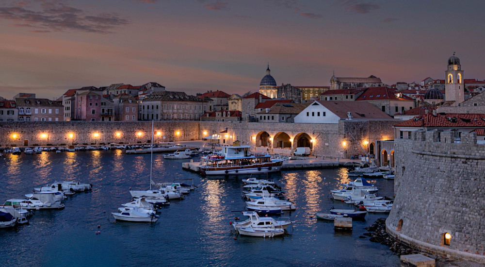 Blue Hour Sunrise Over Dubrovnik's Old Town Walls