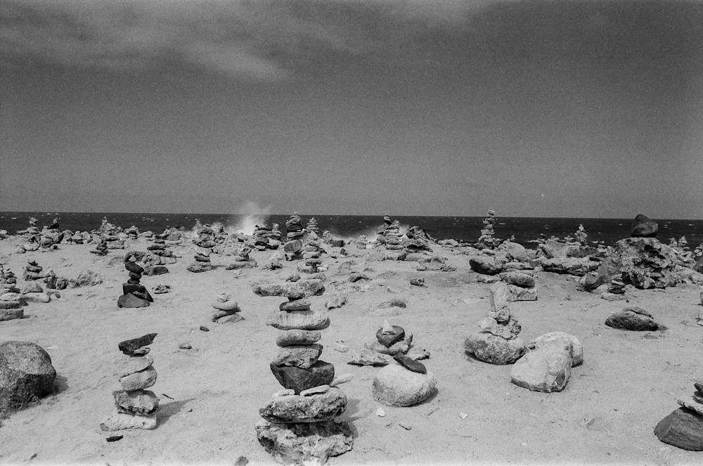 Stone Cairns Horizon Photography Art | Steve Rizzi Photography