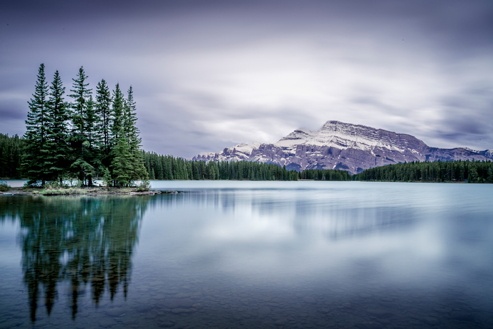 Two Jack Lake and Mount Rundle in Banff National Park