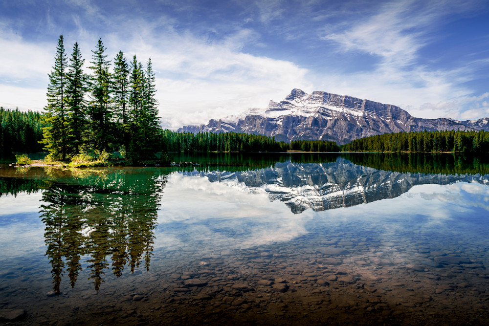 Mount Rundle Refection in Two Jack Lake