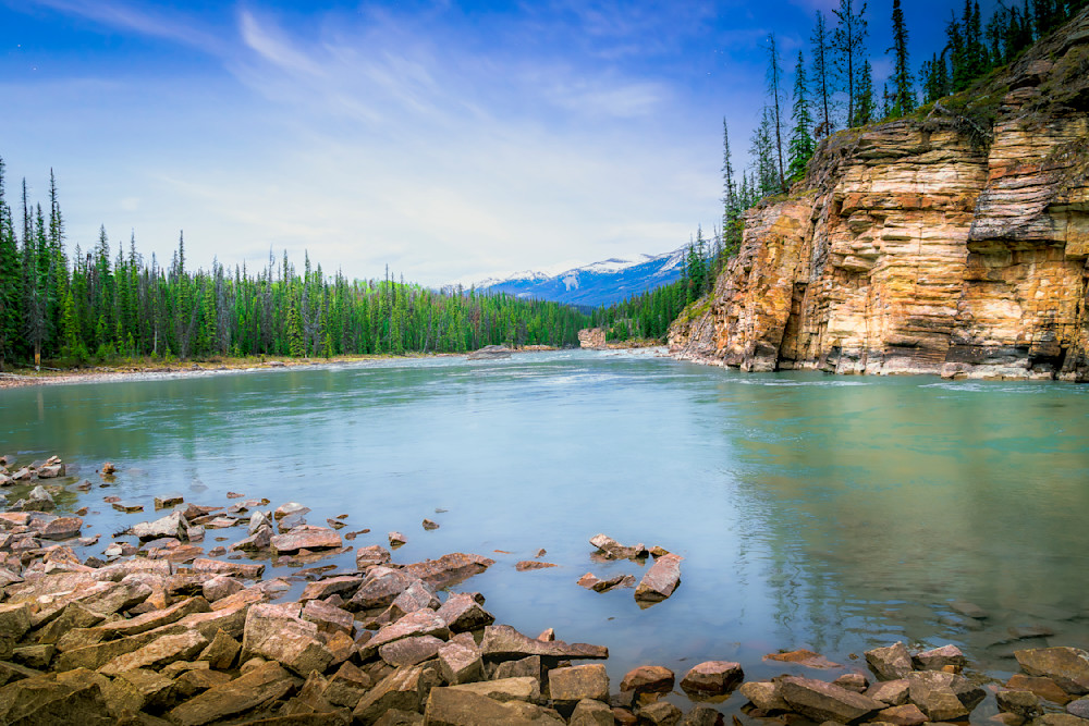 Athabasca River after the Falls