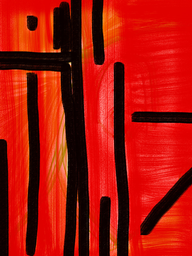 Abstract On Red 001 Art | Tim McGuire Fine Art