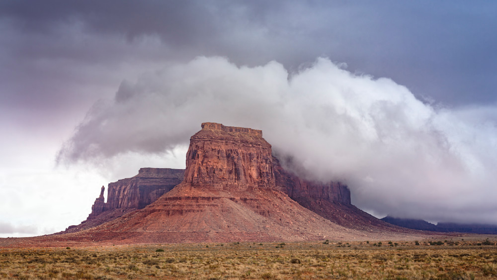 Monument Valley Engulfed — Desert Storm Fine Print