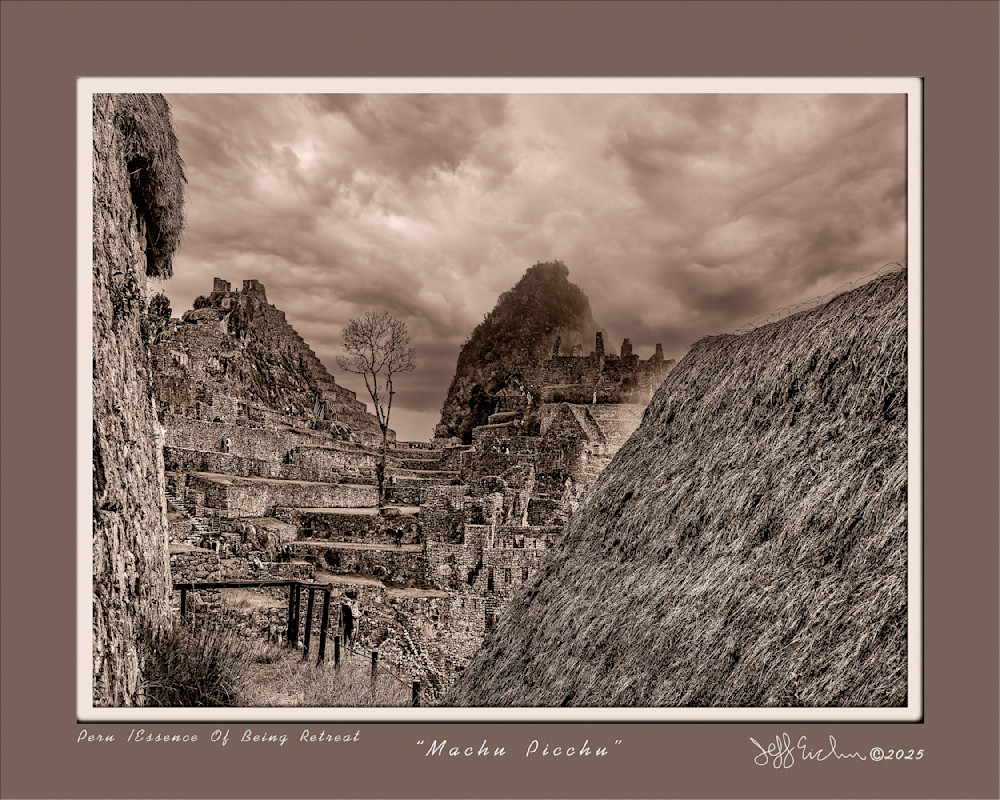 Machu Thach Roof B+W 16x25 Frame Recovered Photography Art | Jeffrey Eichen