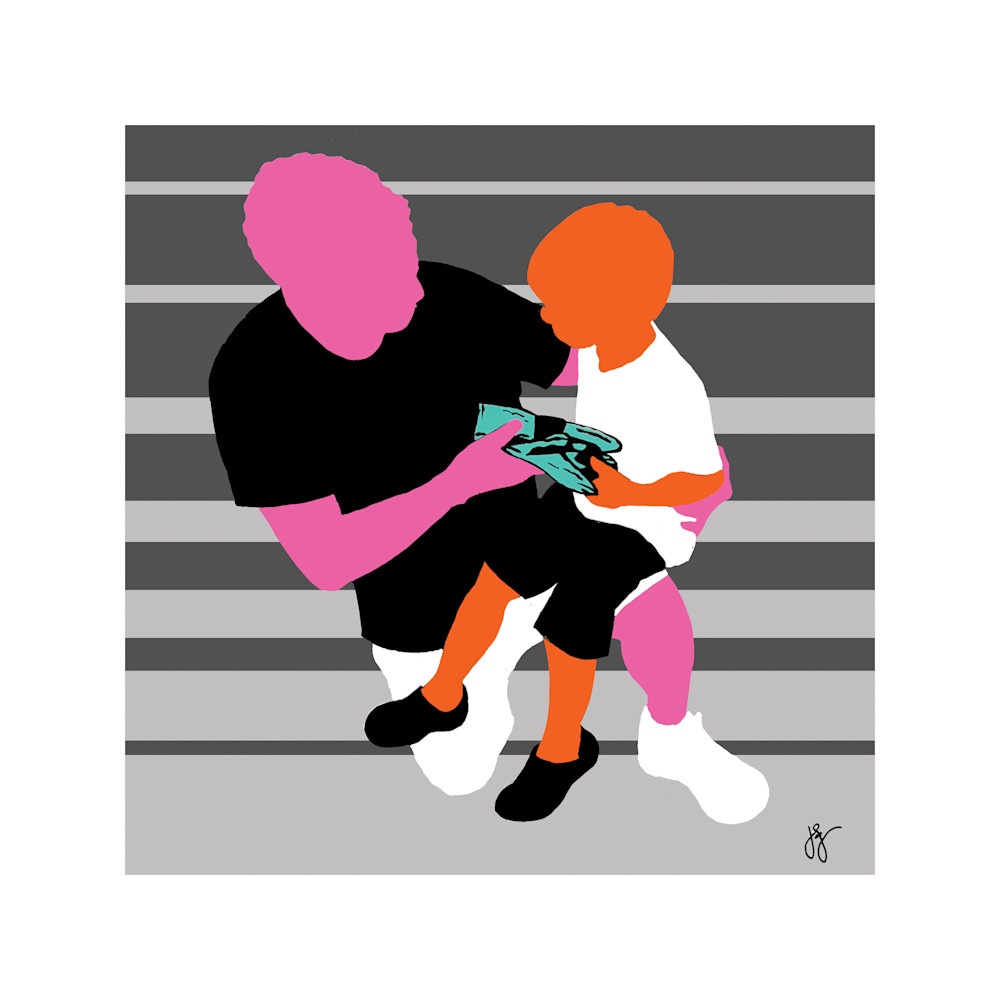 Turquoise Community Give Fine Art Print by Jon Savage ASL Contemporary Art