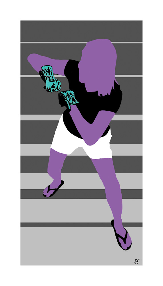 Turquoise Community Protect Fine Art Print by Jon Savage ASL Contemporary Art