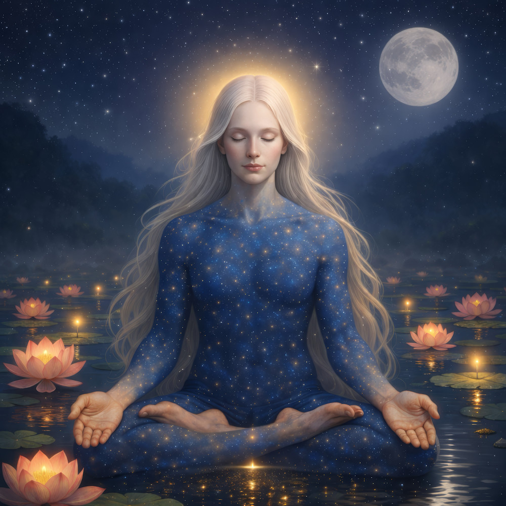 Lotus Lake Meditation Art | Eye Ignite