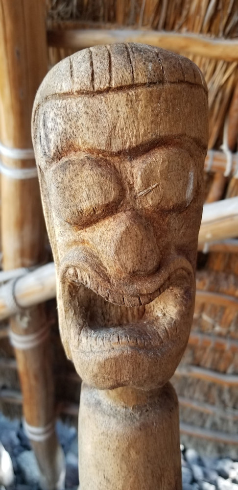 Hand Carved Wooden Hawaiian Tiki God Photography Art | InYourBackyard