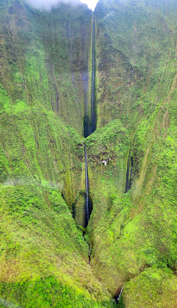 Two Tiered Honokohau Falls Maui Photography Art | InYourBackyard