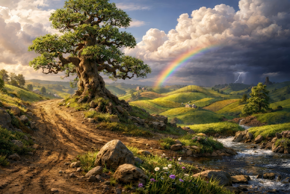 Tree of Life Landscape Wall Art – Where Light Returns