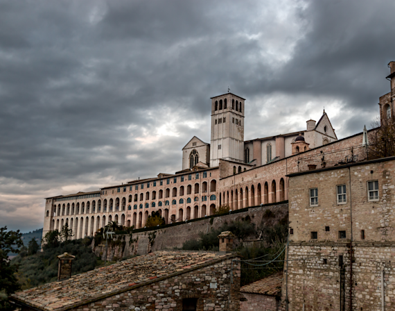 Stormy Skies over the Basilica of Saint Francis of Assisi