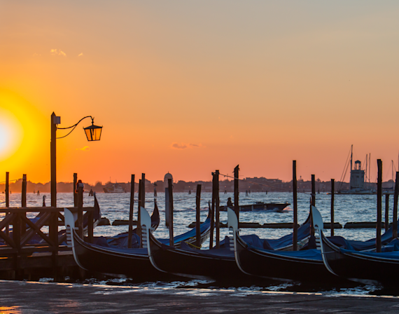 Beautiful Morning: Gondolas at Sunrise