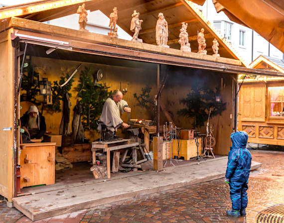 Curiosity: Watching the Blacksmith at work at the Christmas Market