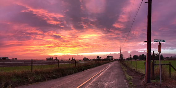 Fire in the Sky: Sunset on Stargazer Way