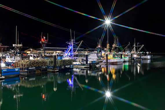 Crescent City Harbor at Night