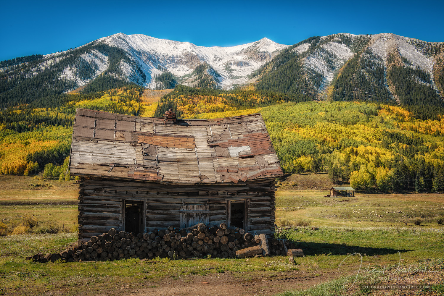 Photo of Old Colorado Log Cabin in Crested Butte ...