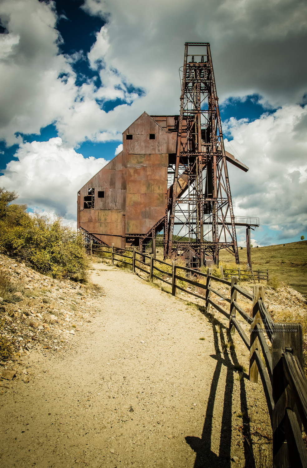 Landscape Color Photo Abandoned Gold Mine Victor Colorado