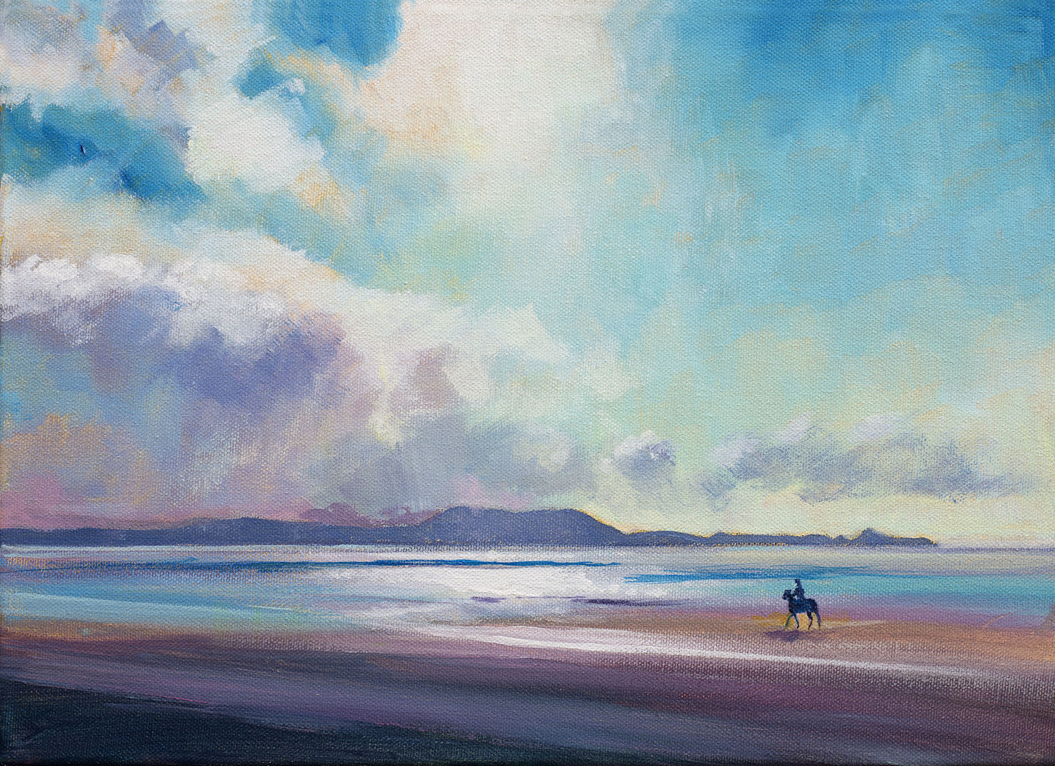 Llanelli Beach Gower Art Print