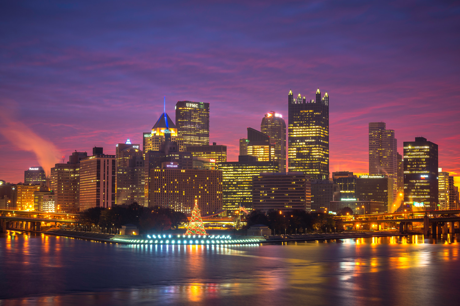 Open Hatch South Side Pittsburgh Christmas Sunrise