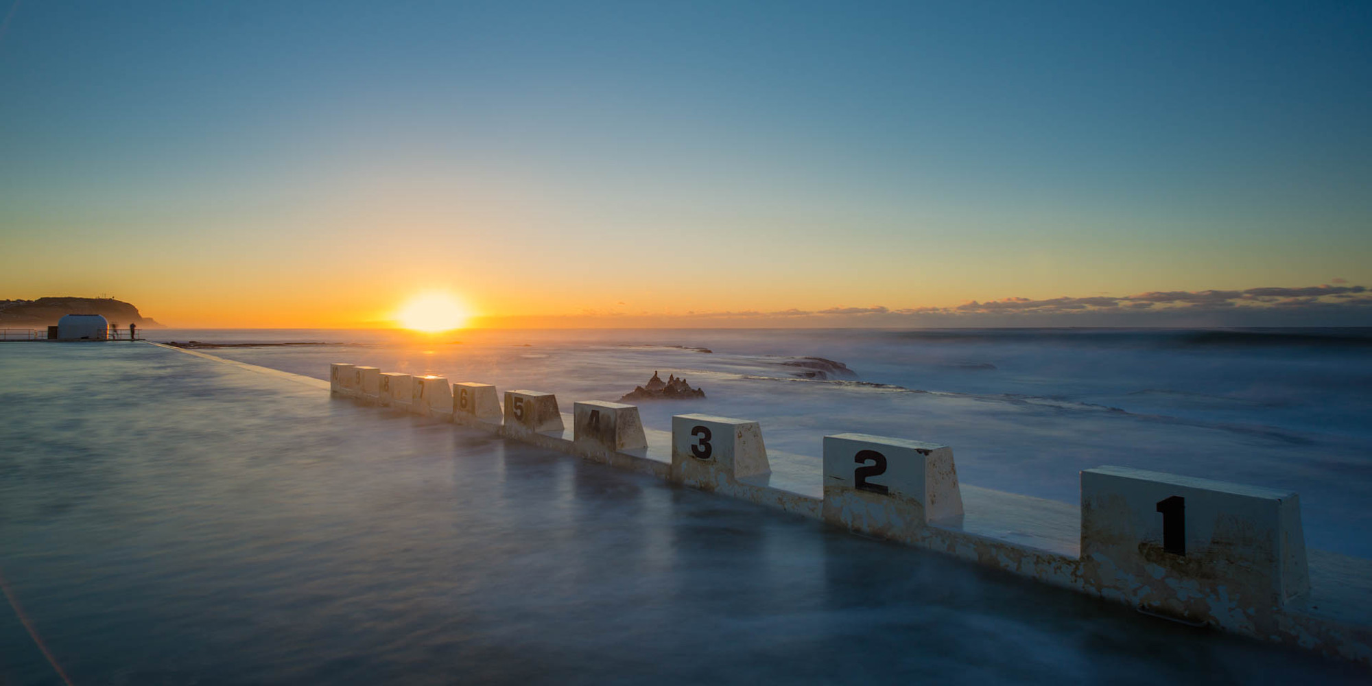 Calming Baths Merewether Ocean Baths Newcastle NSW Australia Sunrise