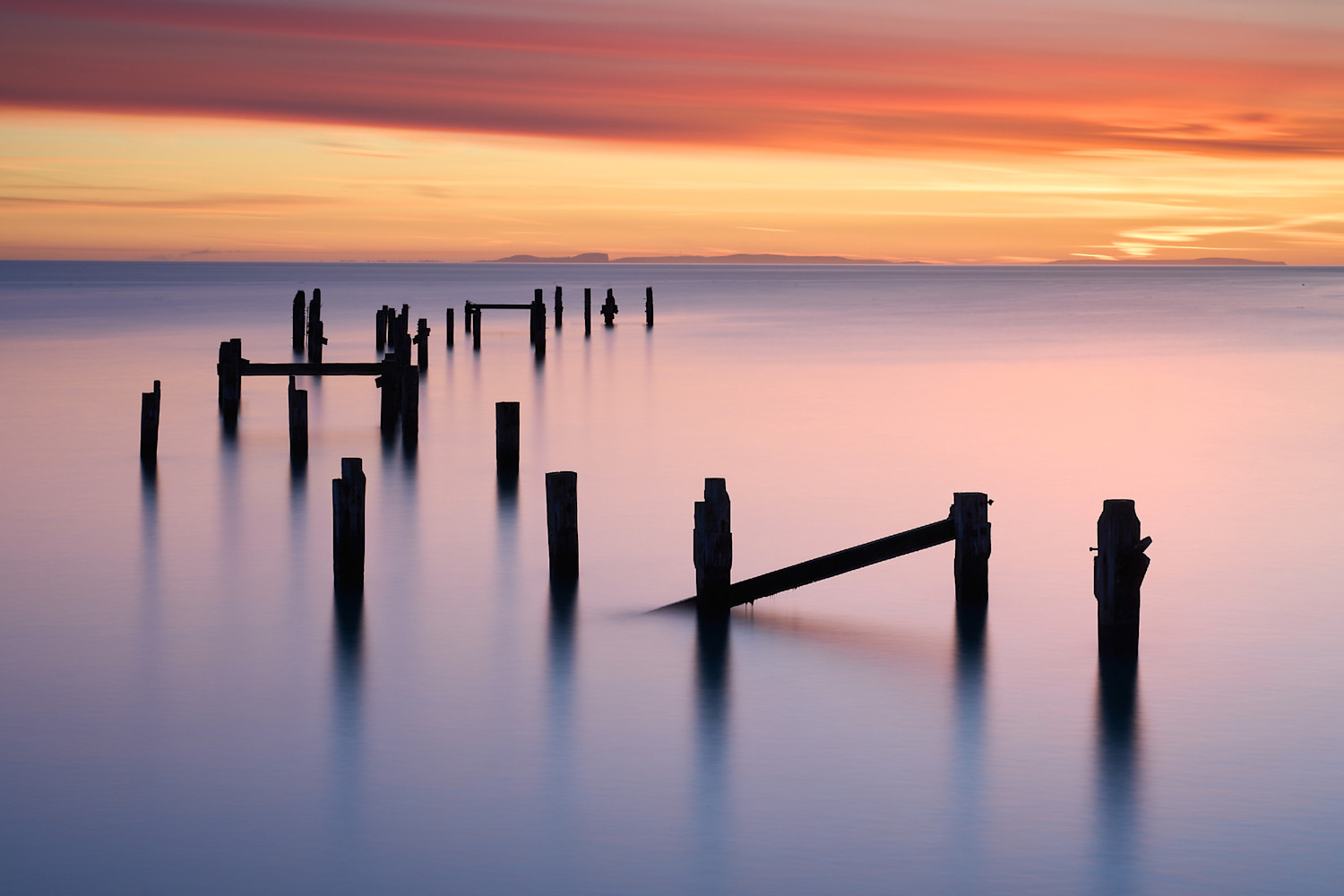 Swanage Old Pier Dawn Dorset