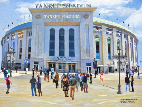 A night Game At Yankee Stadium - The Gallery Wrap Store