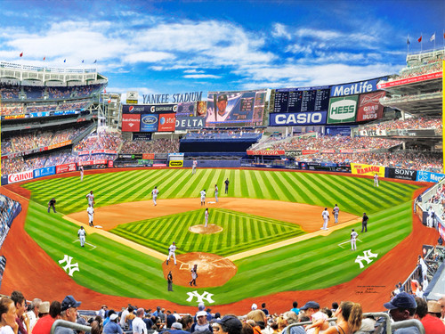 New York Yankees Stadium Baseball Framed Canvas Home Decor Wall Art Mu –  The Force Gallery