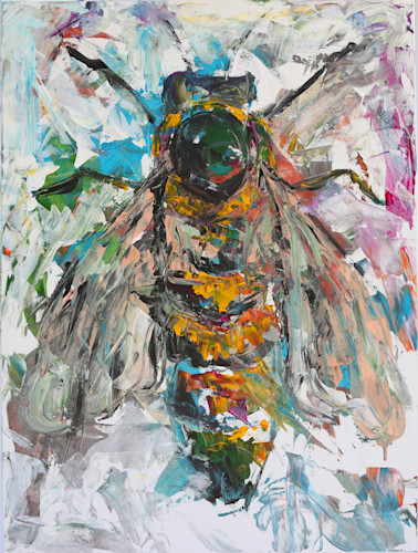 8x10 Original Painting Queen Bee Acrylic Painting on 8x10 on sale Canvas