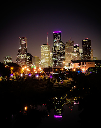 Houston Texas Skyline Light Wall Hanging Houston Gifts -  Sweden