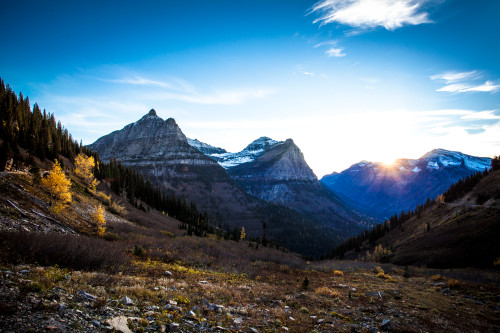 Montana mountains snowpeaks sunset nationalpark horizontal p5fppl