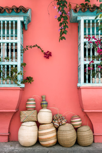 Baskets between windows cartagena colombia owrsgj