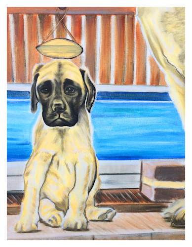 Ernie english mastiff puppy by pool for digital print on 8 copy.5 x 11 120 pound coated cover stock gmlk0p
