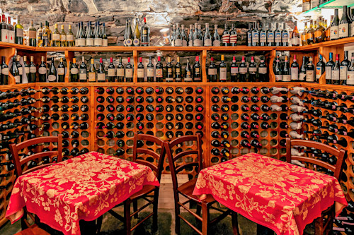 Underground wine cellar resturant bellagio lake como italy m4sd8f