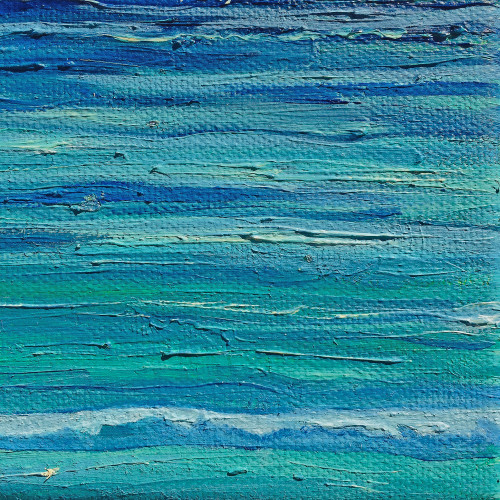 Waves plein air oil on canvas square afdnyx