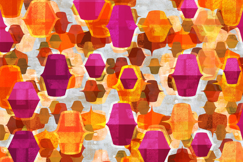 1960s abstract art orange magenta 01 mod city gallery ua7xdk
